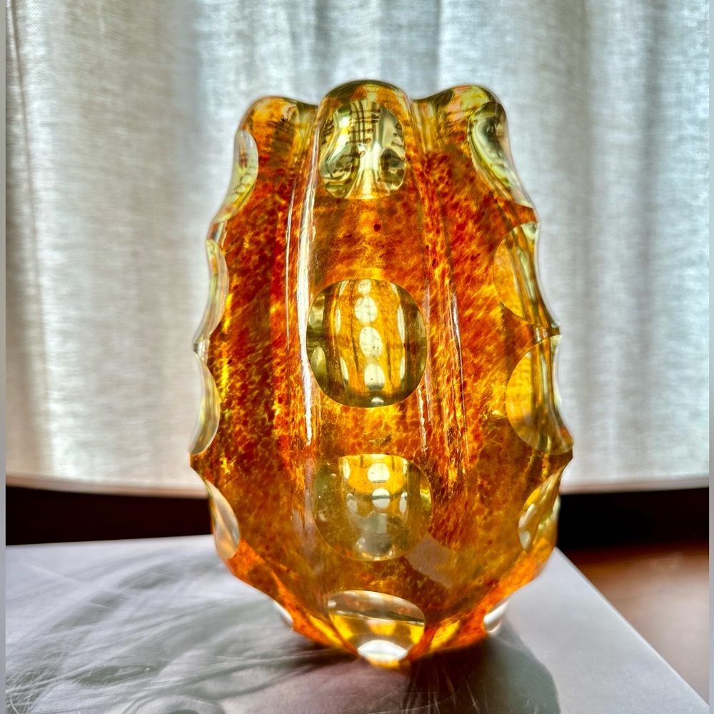 Iconic 1990s Vintage Waterford Evolution Art Glass Vase
